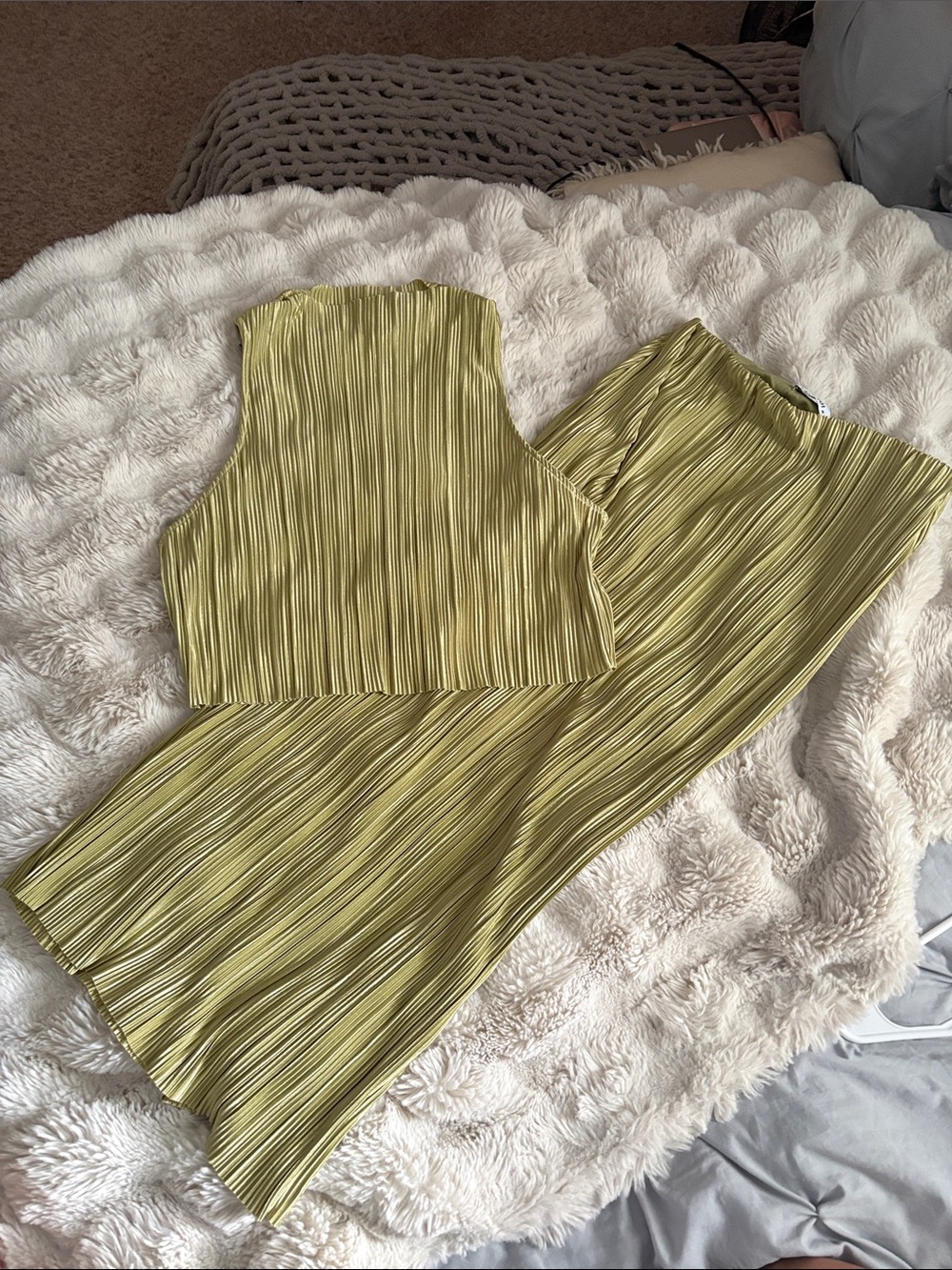 Boutique Green Ribbed Matching Set